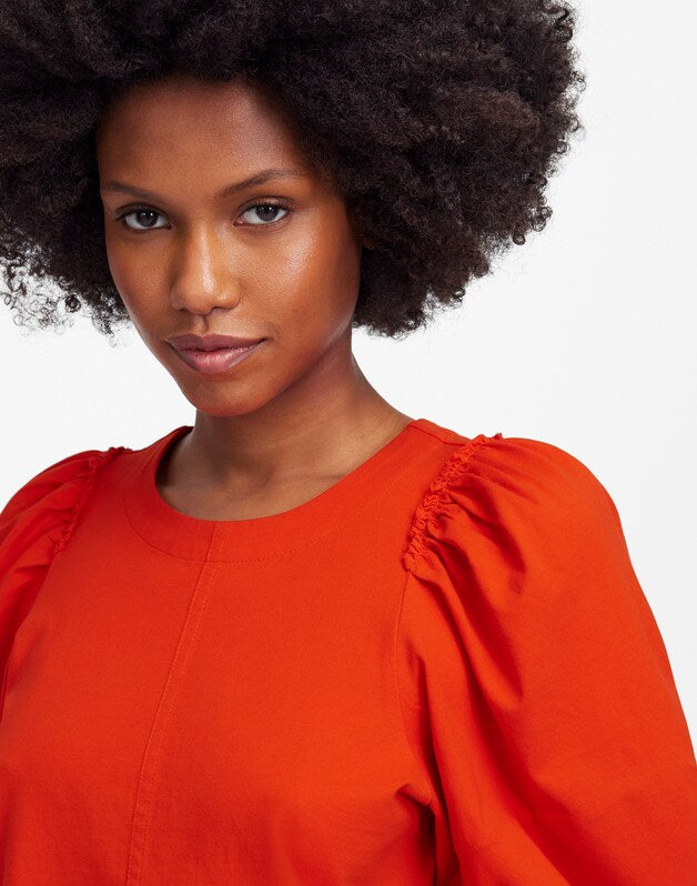 Puff-Sleeve Tee BRIGHT FLAME