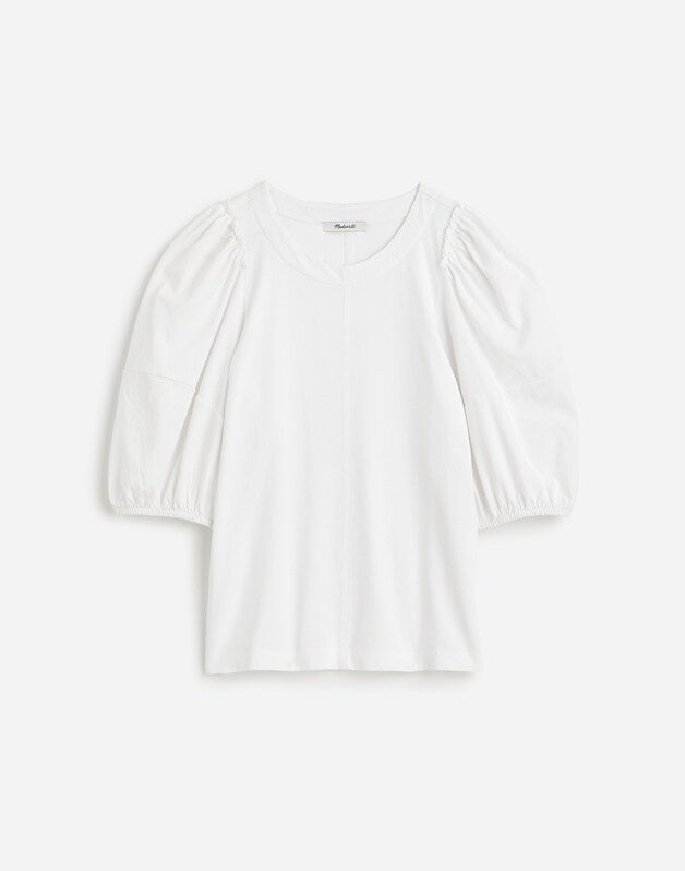 Puff-Sleeve Tee WHITE