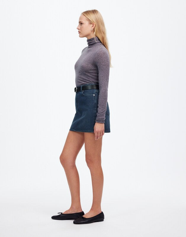 Denim Mini Skirt in Hodgeman Wash HODGEMAN WASH