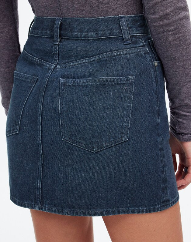 Denim Mini Skirt in Hodgeman Wash HODGEMAN WASH