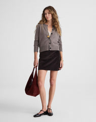 Corduroy Mini Skirt BLACK WALNUT