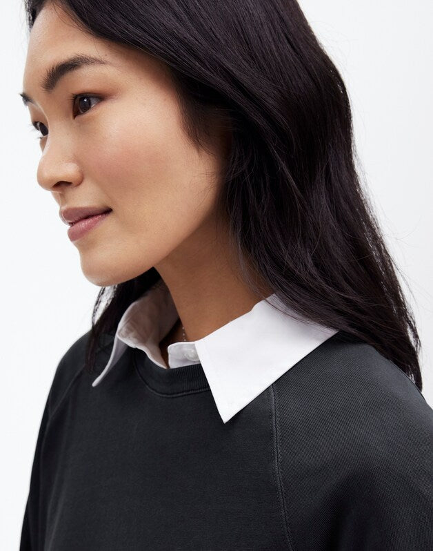 Relaxed Long-Sleeve Raglan Tee BLACK COAL