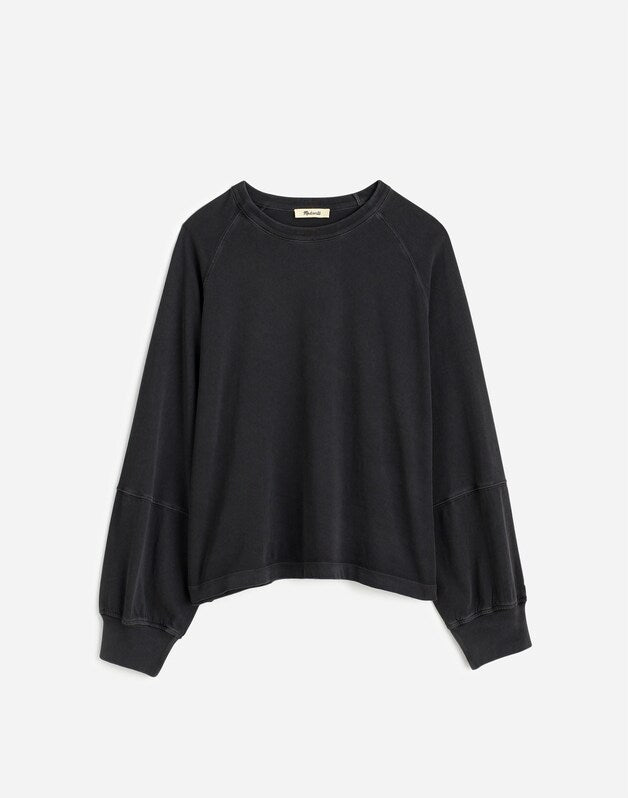 Relaxed Long-Sleeve Raglan Tee BLACK COAL