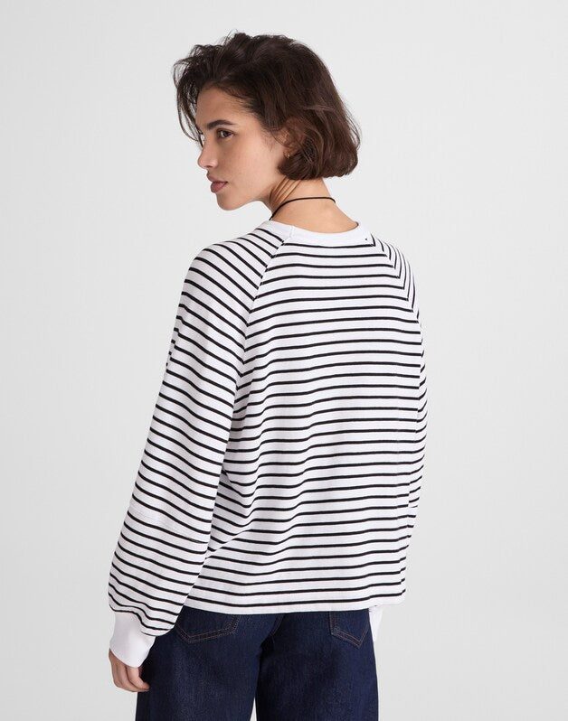 Relaxed Long-Sleeve Raglan Tee JET BLACK