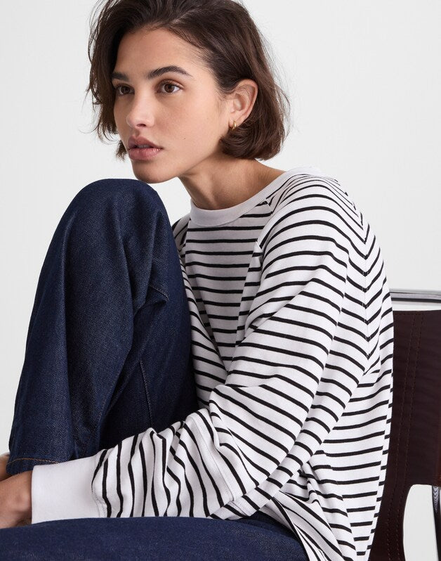 Relaxed Long-Sleeve Raglan Tee JET BLACK