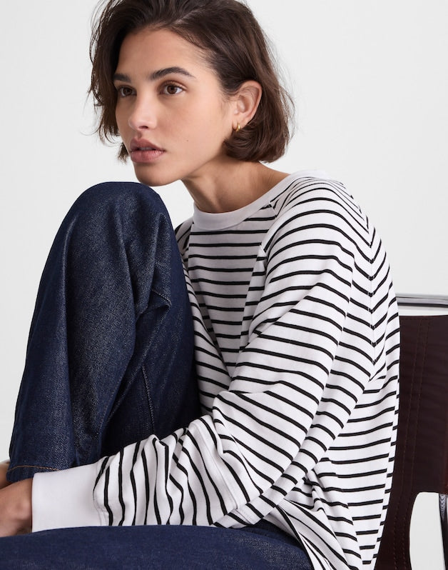 Relaxed Long-Sleeve Raglan Tee JET BLACK