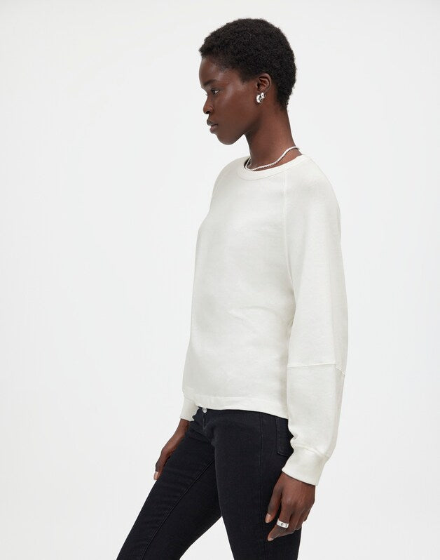 Relaxed Long-Sleeve Raglan Tee EYELET WHITE