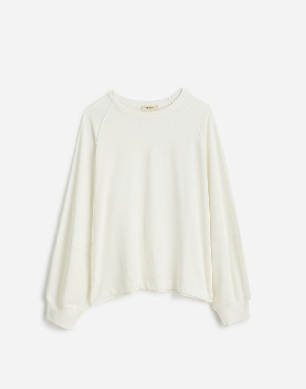 Relaxed Long-Sleeve Raglan Tee EYELET WHITE