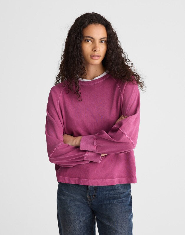 Relaxed Long-Sleeve Raglan Tee AUTUMN FUCHSIA