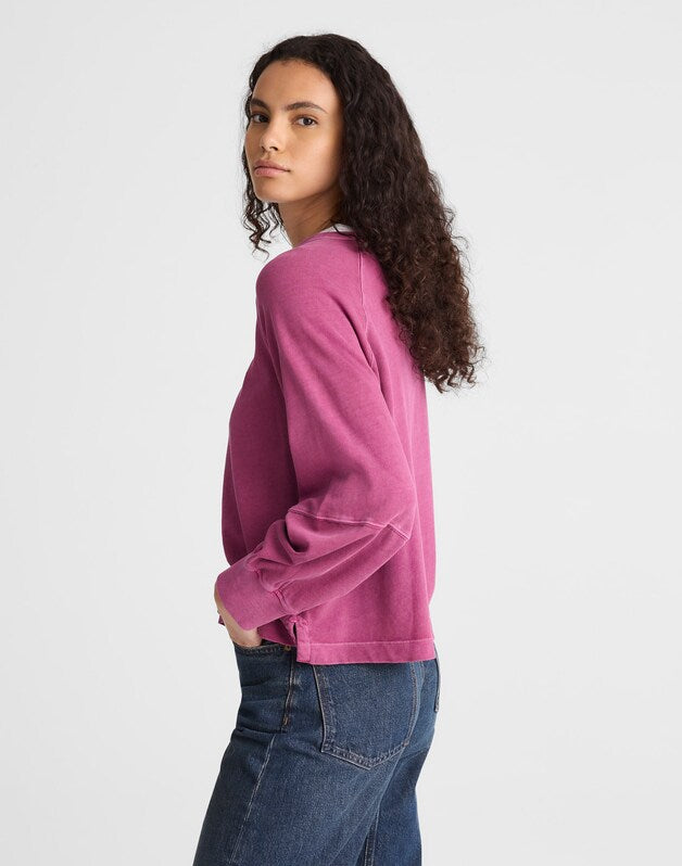 Relaxed Long-Sleeve Raglan Tee AUTUMN FUCHSIA