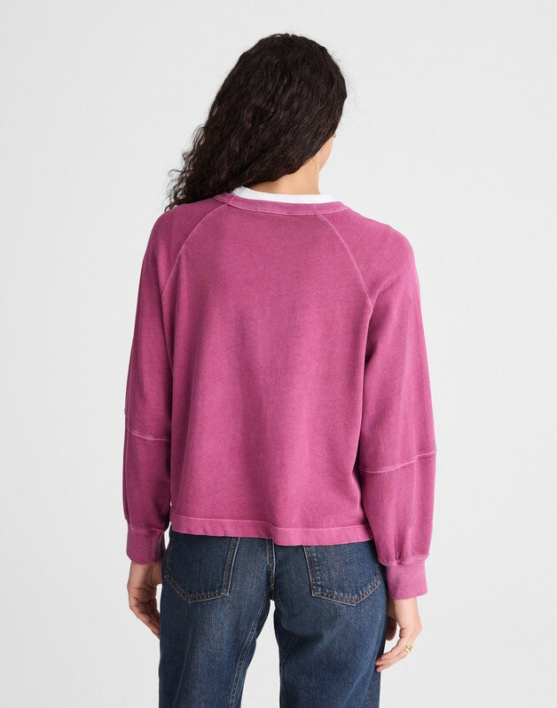 Relaxed Long-Sleeve Raglan Tee AUTUMN FUCHSIA