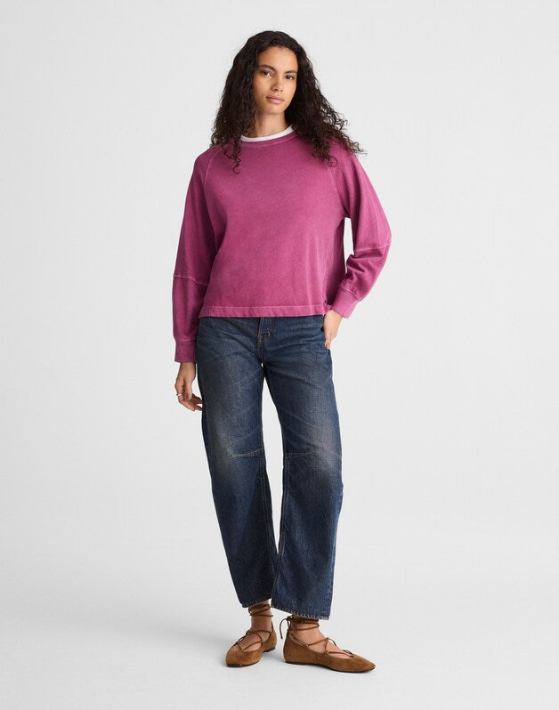 Relaxed Long-Sleeve Raglan Tee AUTUMN FUCHSIA