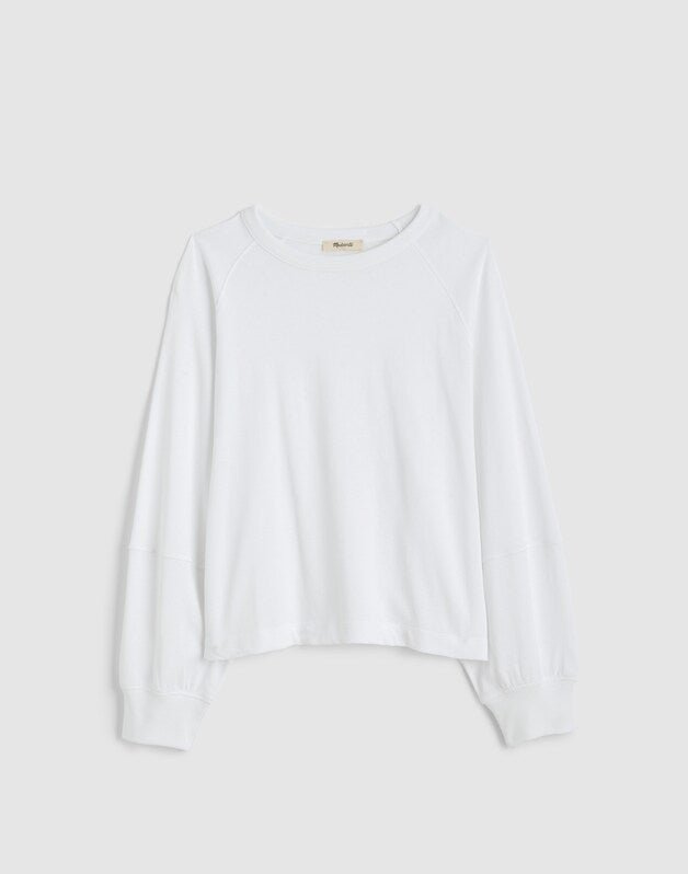 Relaxed Long-Sleeve Raglan Tee WHITE