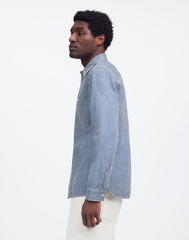 Indigo-Dyed Shirt in Engineer Stripe KERRVILLE WASH