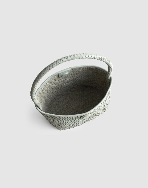 The Signature Woven Shoulder Bag CLOUDY SKY