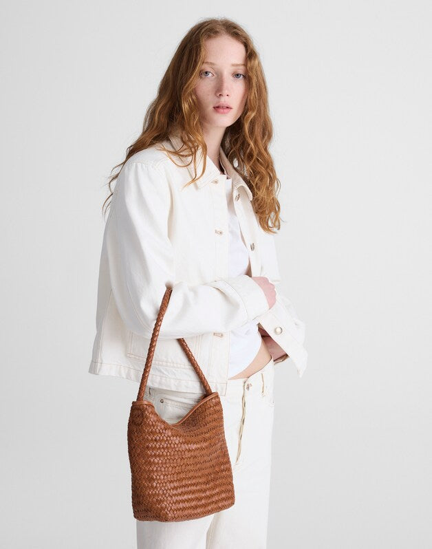The Signature Woven Shoulder Bag BURNT SIENNA