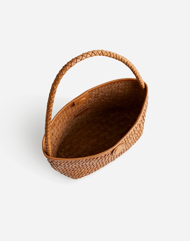 The Signature Woven Shoulder Bag LIGHT CARAMEL