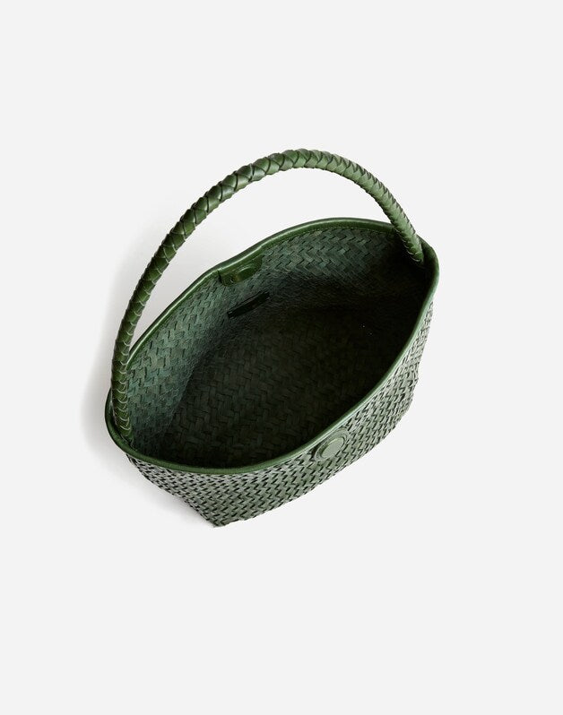 The Signature Woven Shoulder Bag GOLF GREEN