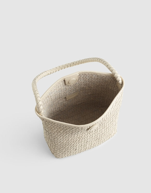 The Signature Woven Shoulder Bag VINTAGE MUSLIN