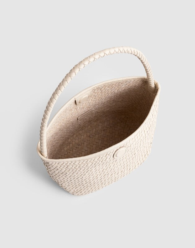 The Signature Woven Shoulder Bag ALABASTER