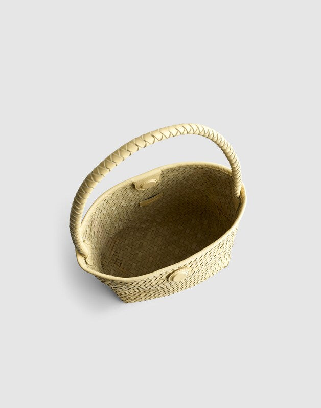 The Signature Woven Shoulder Bag PALE PINEAPPLE
