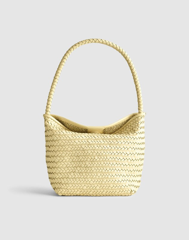 The Signature Woven Shoulder Bag PALE PINEAPPLE