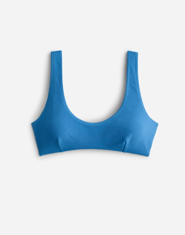 Zulu &amp; Zephyr Dress Ocean Blue Textured Crop Bralette OCEAN BLUE