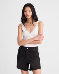 The Perfect Vintage Mid-Length Jean Short CATALANI WASH
