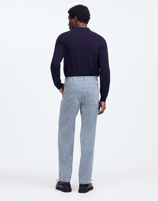 Baggy Surplus Pants in Indigo Engineer Stripe ROCKAWAY STRIPE