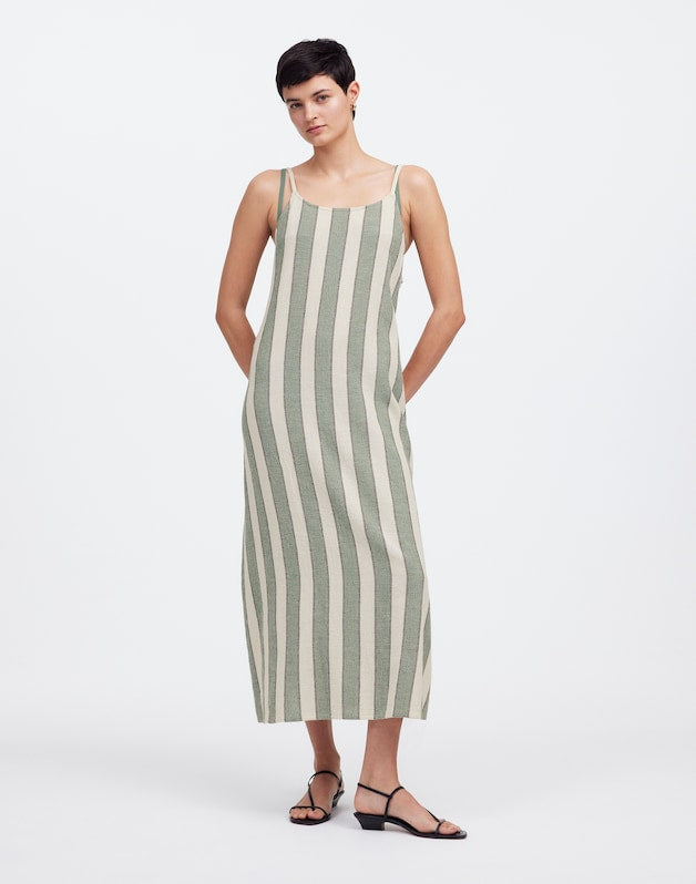 Zulu &amp; Zephyr Eucalyptus Stripe Organic Cotton Dress EUCALYPTUS STRIPE