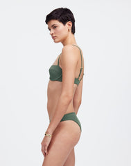 Zulu &amp; Zephyr Eucalyptus Textured Balconette Bikini Top EUCALYPTUS