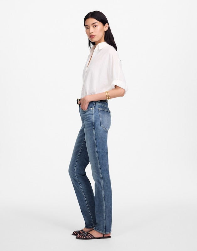 High-Rise Stovepipe Jeans in Ashland Wash ASHLAND WASH