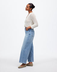The Curvy Perfect Vintage Wide-Leg Crop Jean in Hallstead Wash HALLSTEAD WASH