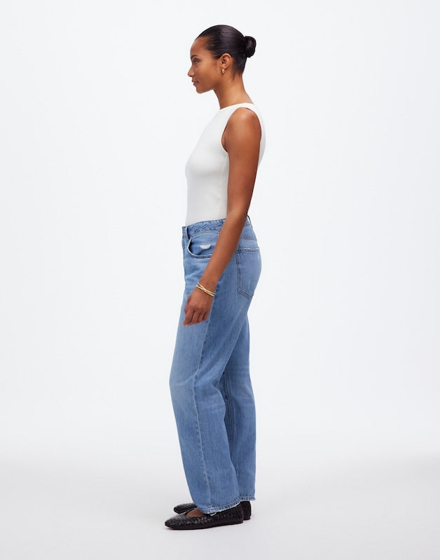 The Curvy Dean Easy Straight Jean in Northridge Wash: Airy Denim Edition NORTHRIDGE WASH