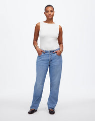 The Curvy Dean Easy Straight Jean in Northridge Wash: Airy Denim Edition NORTHRIDGE WASH