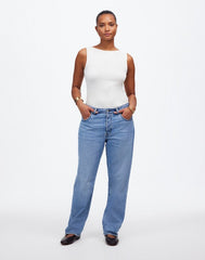 The Curvy Dean Easy Straight Jean in Northridge Wash: Airy Denim Edition NORTHRIDGE WASH