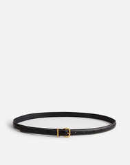 The Essential Skinny Leather Belt TRUE BLACK