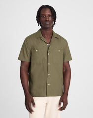 Camp Collar Short-Sleeve Shirt in Everyday Twill PRESSED SAGE