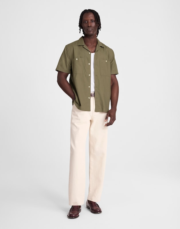 Camp Collar Short-Sleeve Shirt in Everyday Twill PRESSED SAGE