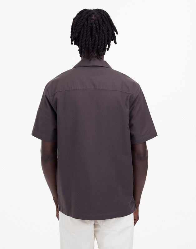 Camp Collar Short-Sleeve Shirt in Everyday Twill SOFT CHARCOAL