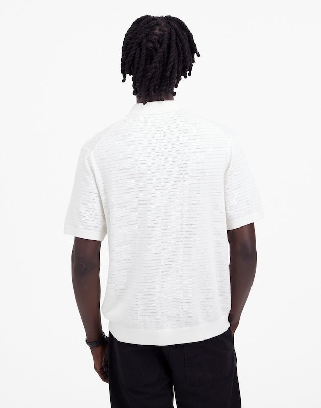 Pointelle Stitch Sweater Polo SALT
