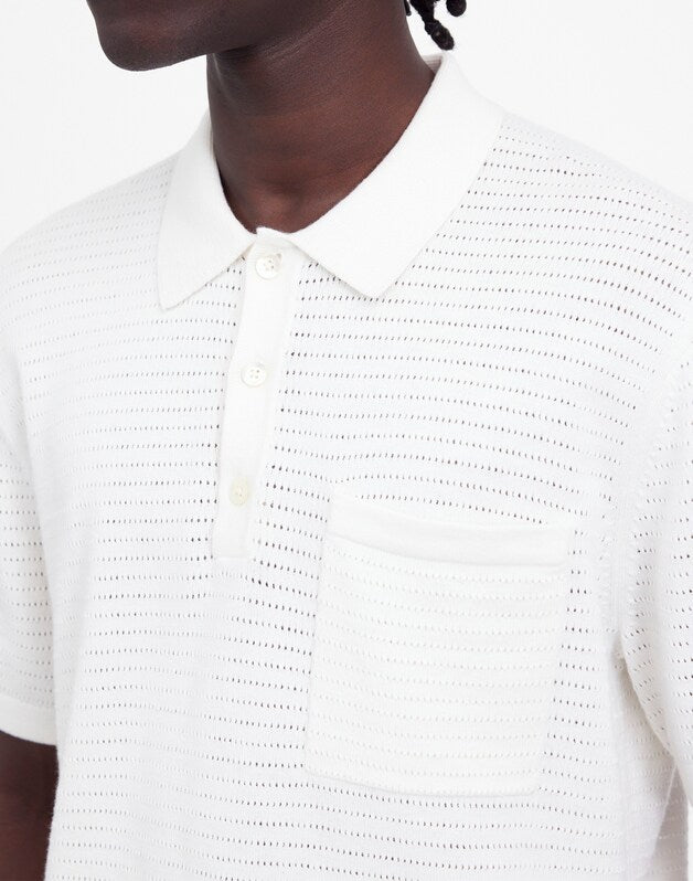 Pointelle Stitch Sweater Polo SALT