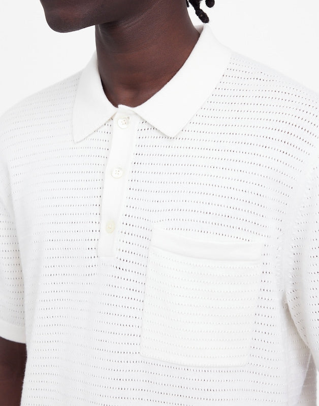 Pointelle Stitch Sweater Polo SALT