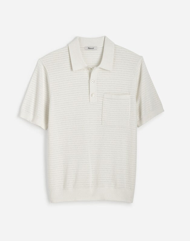 Pointelle Stitch Sweater Polo SALT