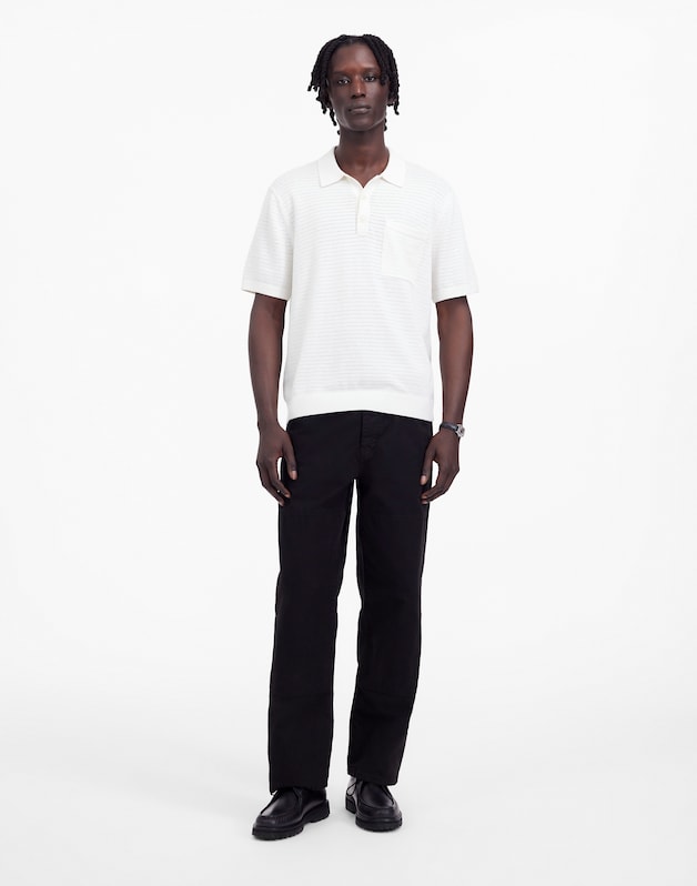 Pointelle Stitch Sweater Polo SALT