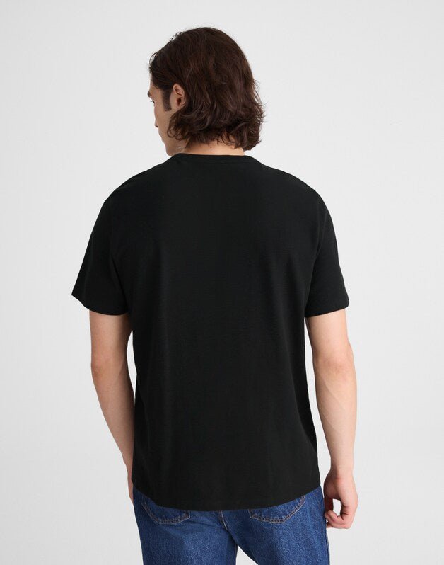 Heavyweight Slub Cotton Tee JET BLACK