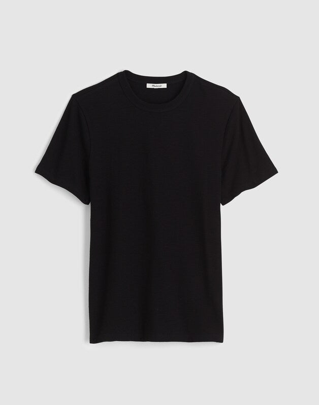 Heavyweight Slub Cotton Tee JET BLACK