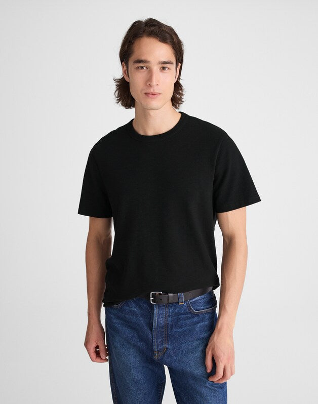 Heavyweight Slub Cotton Tee JET BLACK