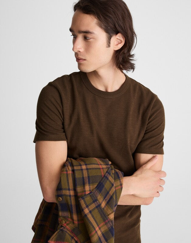 Heavyweight Slub Cotton Tee DARK MOCHA