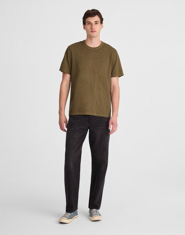Heavyweight Slub Cotton Tee WOODLAND BROWN